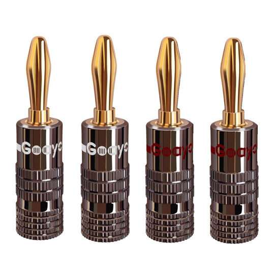 Goaycer Banana Plugs for Speaker Wire ?24K Gold Plated Speaker Banana Plugs (2 Pairs/4 pcs)