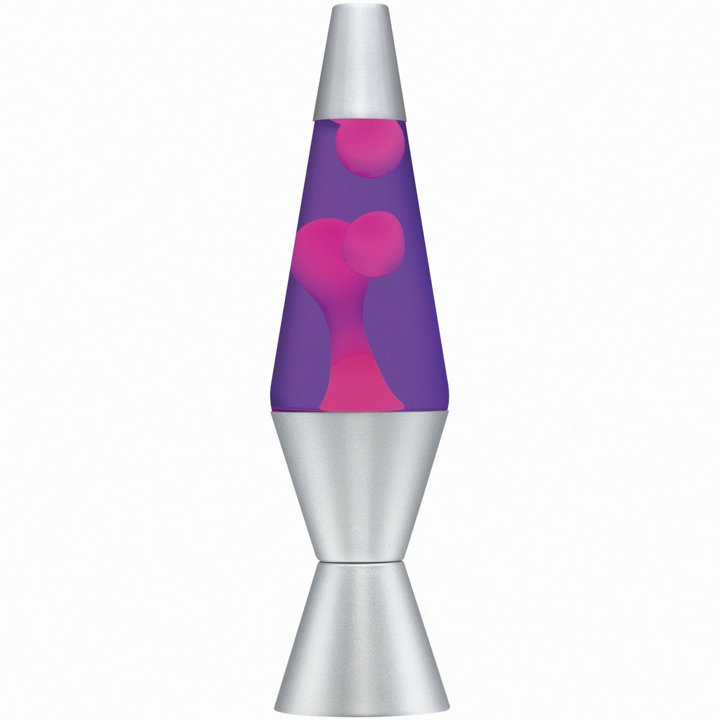 The Original Lava Brand Lava Motion Lamp 14.5" Pink Purple Silver