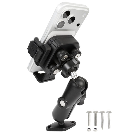 FPN Heavy Duty Phone Mount Holder with Vibration Dampener for Boat Truck Car [Camera Friendly] [1s Lock & Release] [Aluminum Screw-Mounted AMPS
