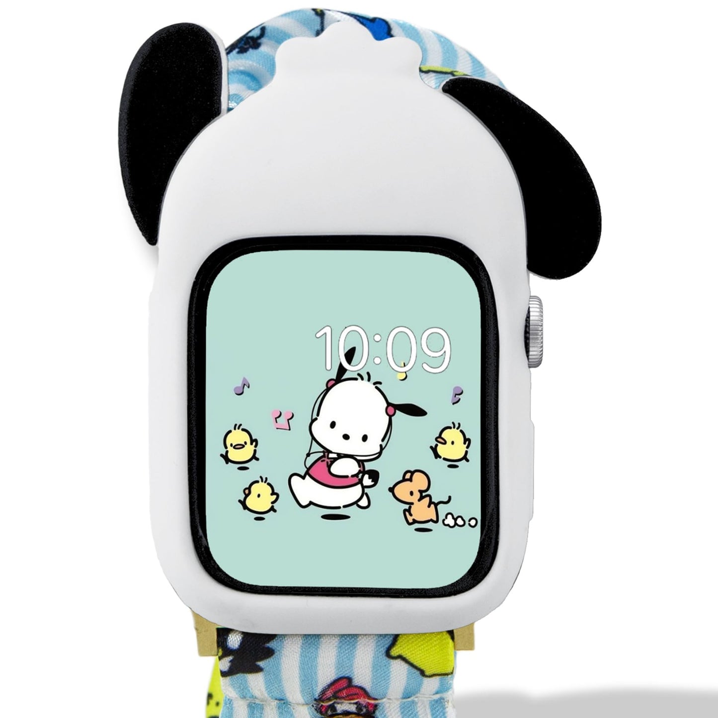 Sonix x Sanrio Apple Watch Cover | Bumper Case for Apple Watch | Protective Silicone Cover | Fits 38mm/40mm/41mm | Pochacco - White