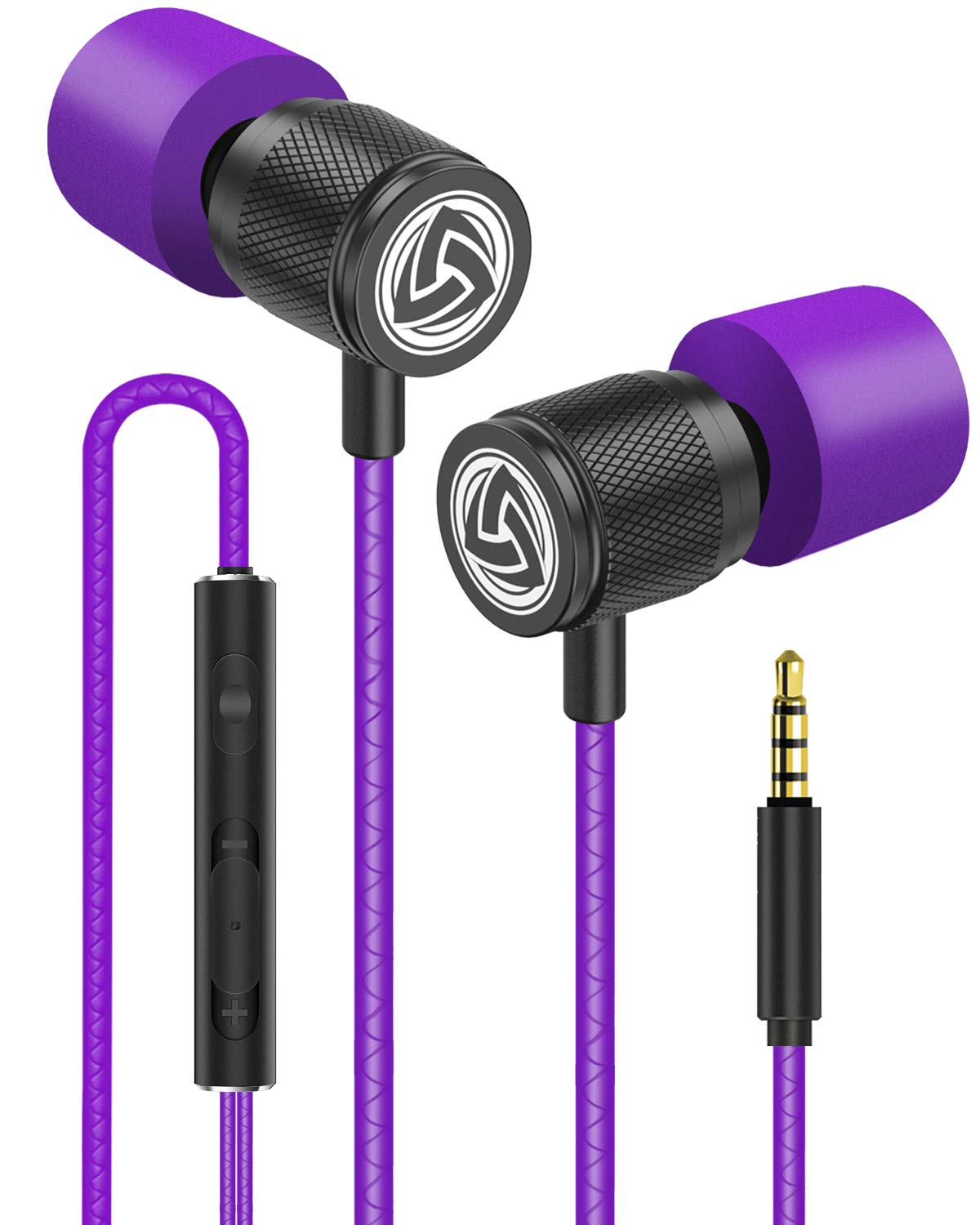 LUDOS Ultra Wired Earbuds in-Ear Headphones, 5 Years Warranty, Earphones with Microphone, Noise Isolating Ear Buds, Memory Foam for iPhone, Samsung