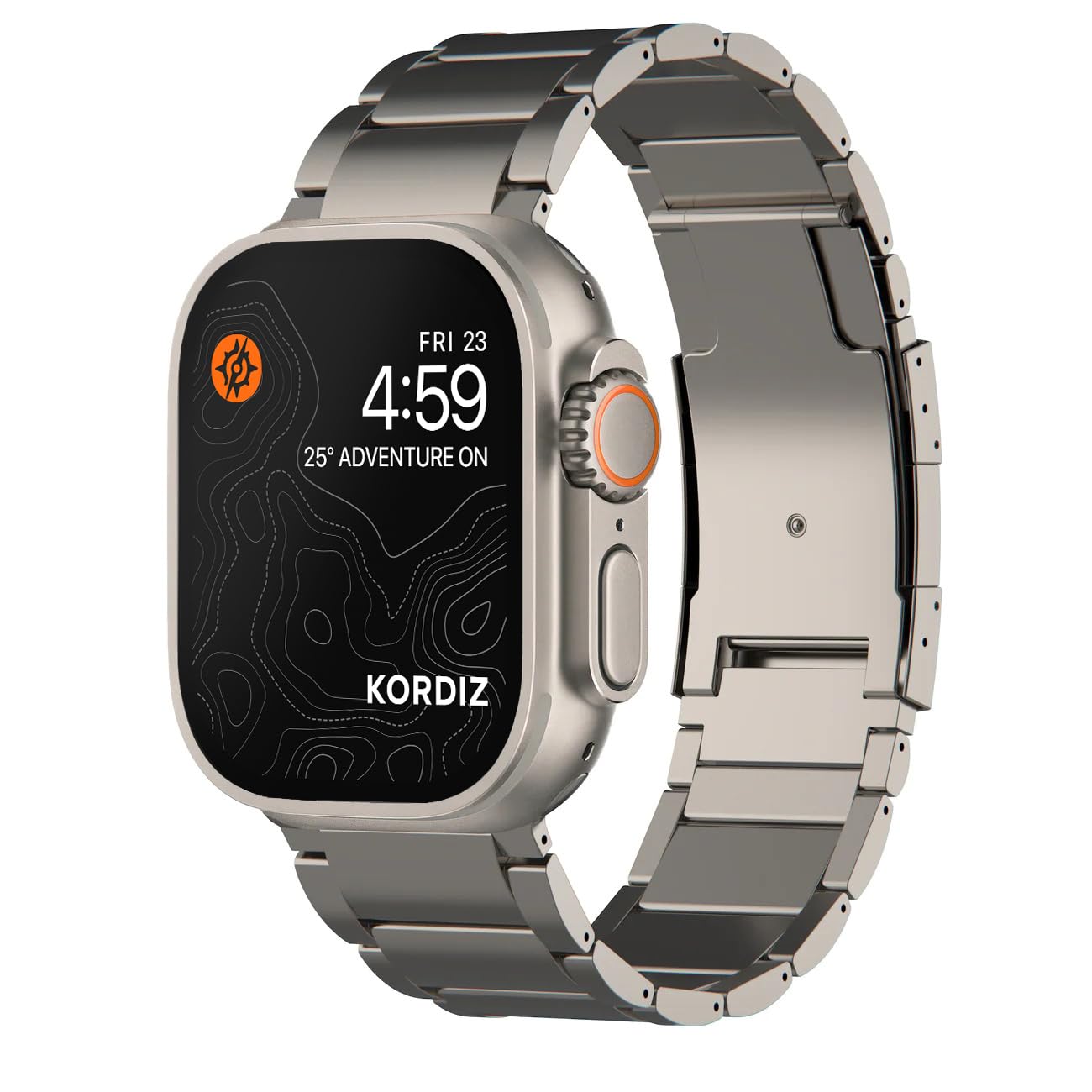 KORDIZ Titanium Watch Band T01 - Fits Apple Watch ULTRA 3 & ULTRA 2/1 (49mm) - Adjustable Titanium Apple Watch Band with Secure Clasp - Premium Color