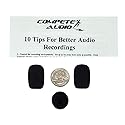 Compete Audio CA525 Small Foam Microphone Windscreens (Microphone Covers) 3-Pack for Telex Airman, Other Headset/Lapel (Lavalier)
