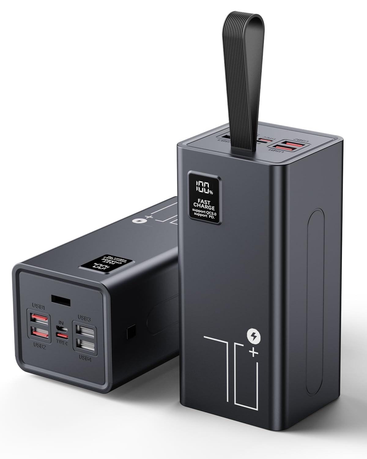 Portable Charger 70000mAh Power Bank Fast Charging, External Battery Pack High Capacity, 30W USB C Battery Bank PD&QC 3.0,5 Output 2 Input, LED