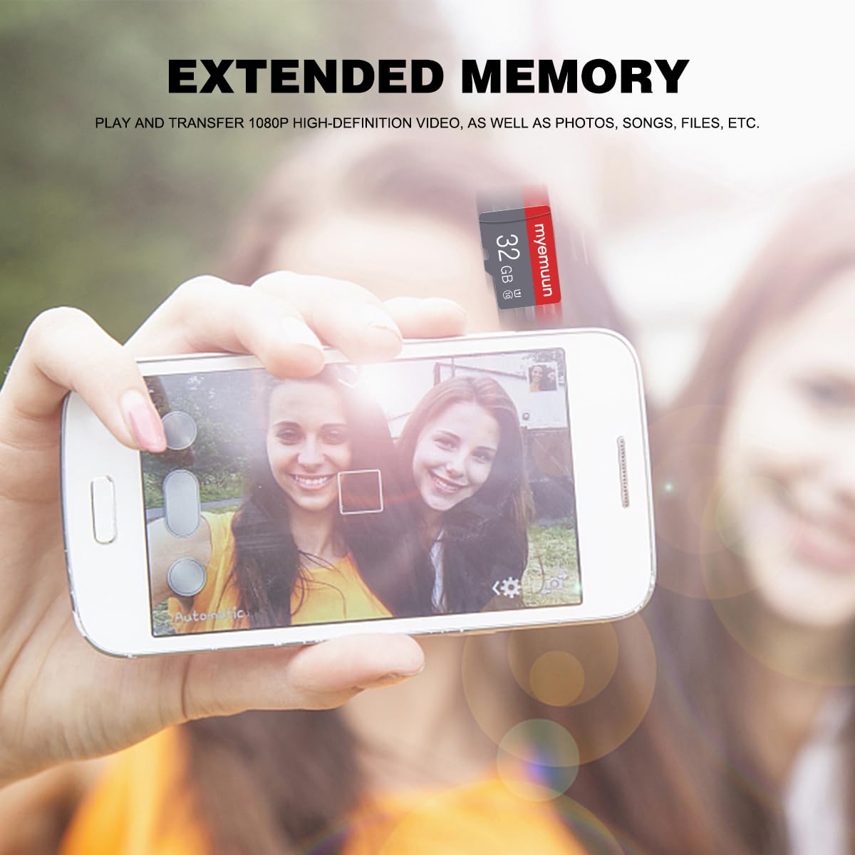 2 Pack 32 GB Micro Memory Card with Adapter, TF Memory Card Class 10, Mini Memory Card for Smartphone/Tablet/Camera/Personal Computer (32GB*2)