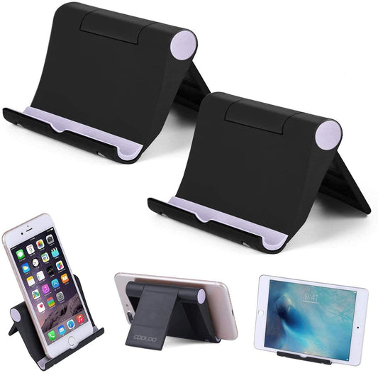 Cell Phone Stand Multi-Angle,?2 Pack? Tablet Stand Universal Smartphones for Holder Tablets(6-11"), e-Reader, Compatible Phone XS/XR/8/8 Plus/7/7