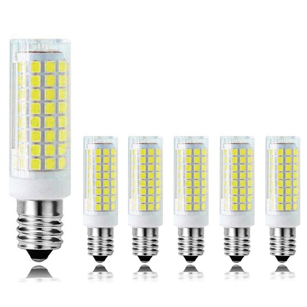 10W E14 LED Bulbs,Dimmable 100W Equivalent, 1000LM 6000K Daylight White, 102 LED 2835-SMD European Small Edison Screw Base, 120V for Cooker Hood, Salt