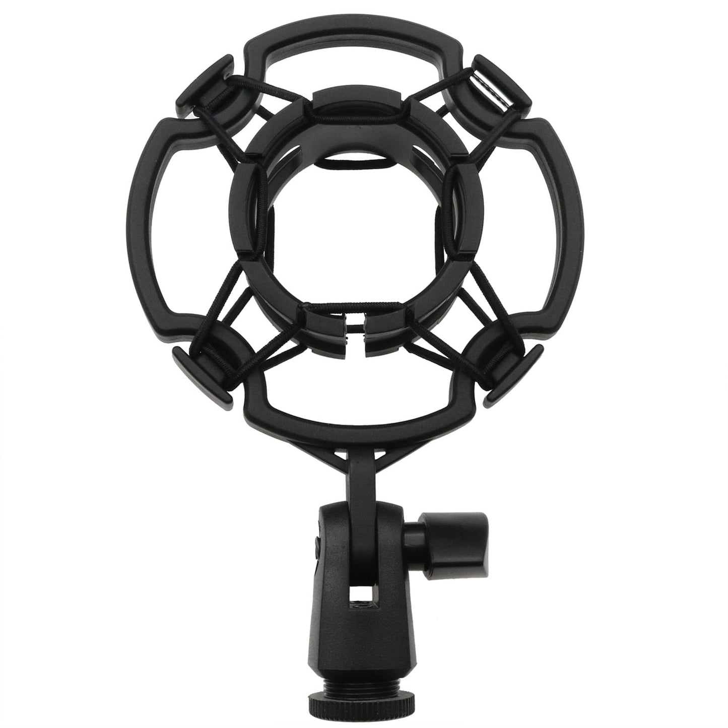 HLGHLG Universal Microphone Shock Mount for 42-46mm Mics, Professional Anti-Vibration Holder with 3/8" or M16 Thread, Compatible with Studio Condenser