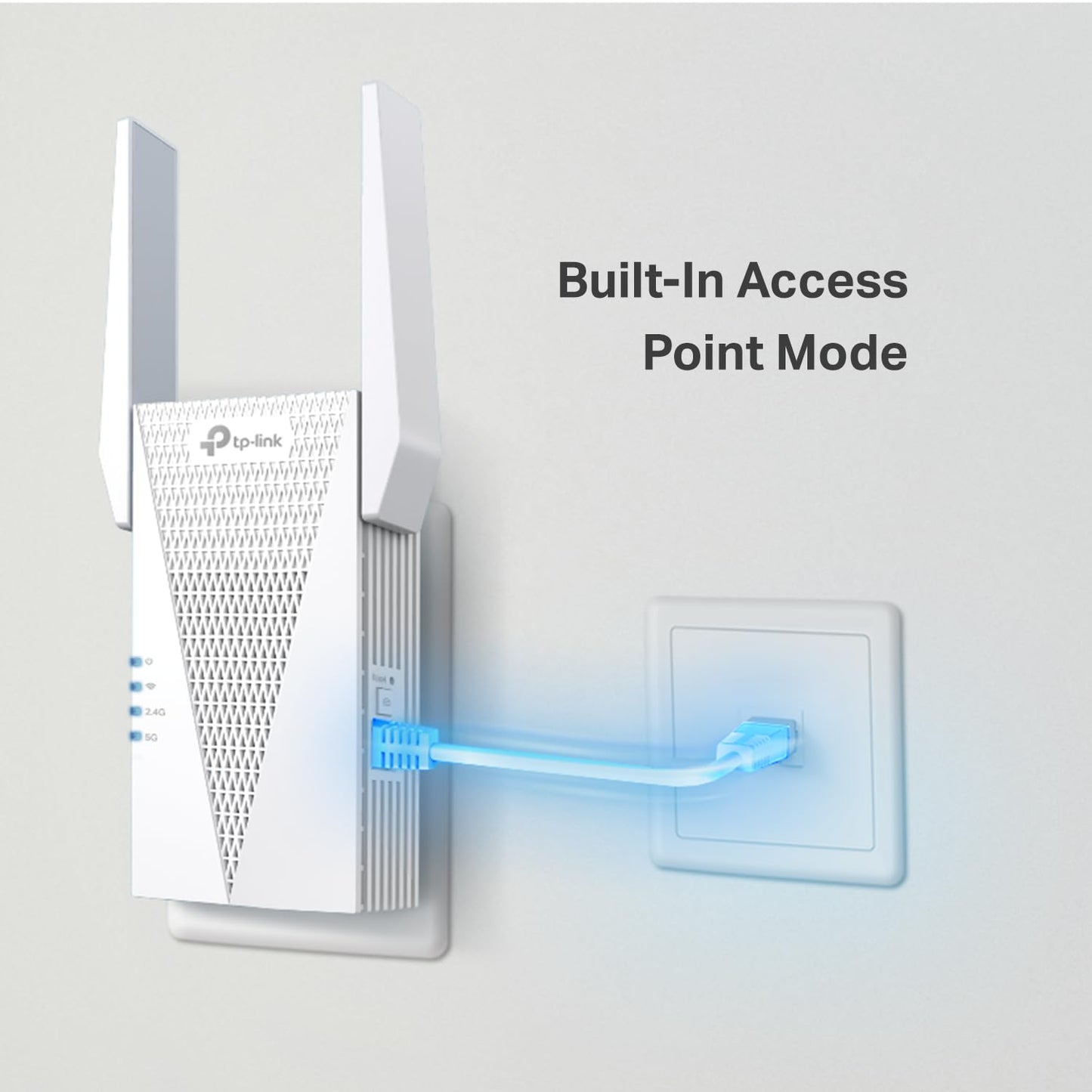 TP-Link RE615X AX1800 WiFi 6 Range Extender w/Ethernet Port | 1.8G Dual-Band Wireless Repeater Amplifier | Up to 2100 Sq. Ft., 64 Devices | Internet