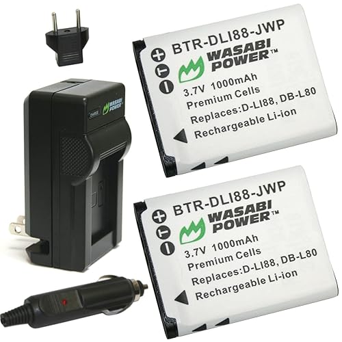 Wasabi Power Battery (2-Pack) and Charger for Panasonic VW-VBX070 and Panasonic HM-TA2, HM-TA20, HX-DC1, HX-DC2, HX-DC3, HX-DC10, HX-DC15, HX-WA10