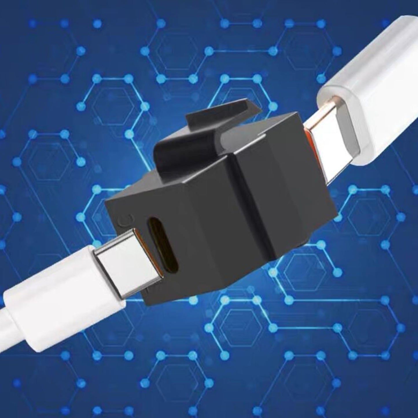 AYECEHI USB C Keystone Jack Adapter (Black 4 Pack) USB 3.1 Type-C Module Coupler Adapters Female to Female Keystone Insert Socket Coupler Adapter…