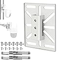 FINXRoll 4.92"x4.02" Universal CCTV Camera Mount Adapter with Hose Clamps, Pole/Pipe Mounting Plate for Security Cameras