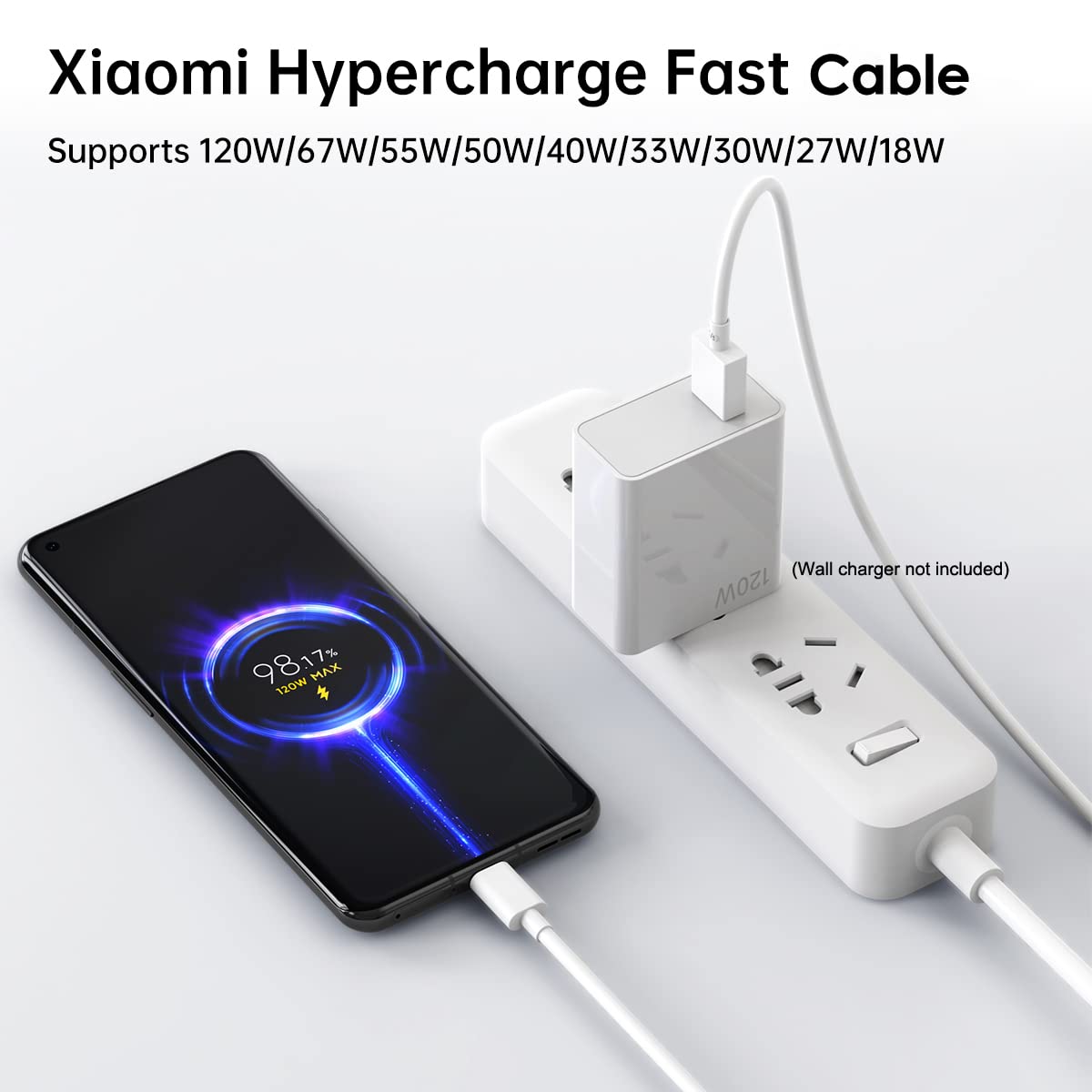 SGQGS 120W USB Type C Fast Charging Cable Charger Compatible for Xiaomi 17 Pro Max 15 14 13 12 14t 13t 12t 12s Lite Redmi Note K80 K70 K60 K50 11 11s