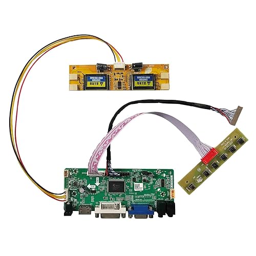 FanyiTek DVI VGA Audio Controlller Kit for 15" 1024x768 2Pin 4CCFL Backlight 20Pin LVDS LCD Screen LTM150XH LTA150B850F LQ150X1LW71N LQ150X1LW73