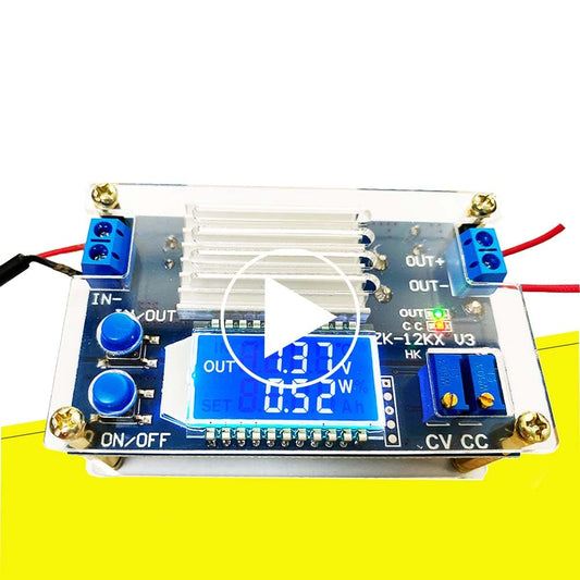 DC Buck Converter 12A 5.3V-32V to 1.2V-32V Adjustable Power Supply Module 5v 9v 12v 24V 30V 32V Step Down Voltage Regulator with LCD Display Volt…