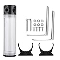 Water Cooling Reservoir, PC Water Reservoir 190mm*50mm Diameter G1/4'' POM Cylindrical CPU Water Cooler Reservoir System Heat Sink Kit Cooling Acrylic