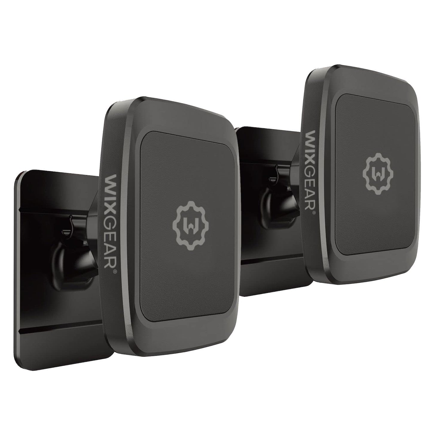 WixGear (2 Pack Universal Stick On Dashboard Magnetic Phone Car Mount, for Cell Phones and Mini Tablets with Fast Swift-snap Technology, (Newer Bigger