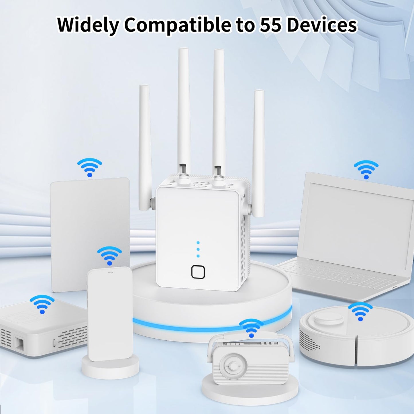 WiFi Extender, 2026 Fastest WiFi Booster 1200Mbps Dual Band (5GHz/2.4GHz) WiFi Extenders Signal Booster for Home, WiFi Repeater with Ethernet Port