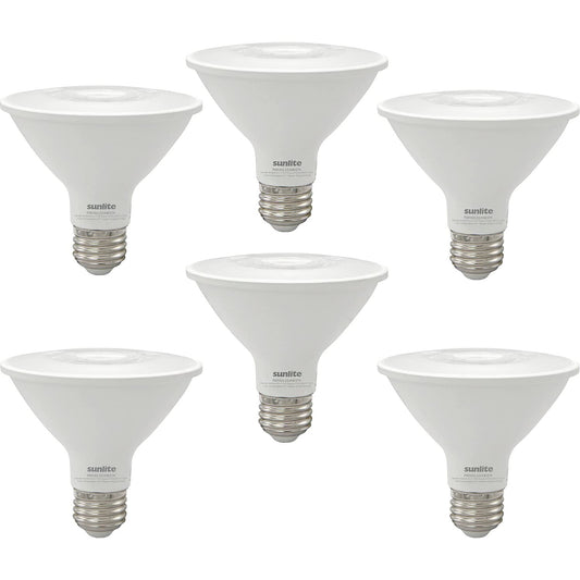 Sunlite 41806 LED PAR30 Reflector Light Bulb, 9 Watts (75W=), 750 Lumens, Medium E26 Base, 90 CRI, Dimmable, Floodlight, Energy Star, Title-20