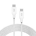 PureGear Braided USB-C to USB-C Cable (10ft) Power Delivery Charger Cord for iPhone 16,16Plus,16ProMax, 15, MacBook, iPad Pro 2020, Galaxy