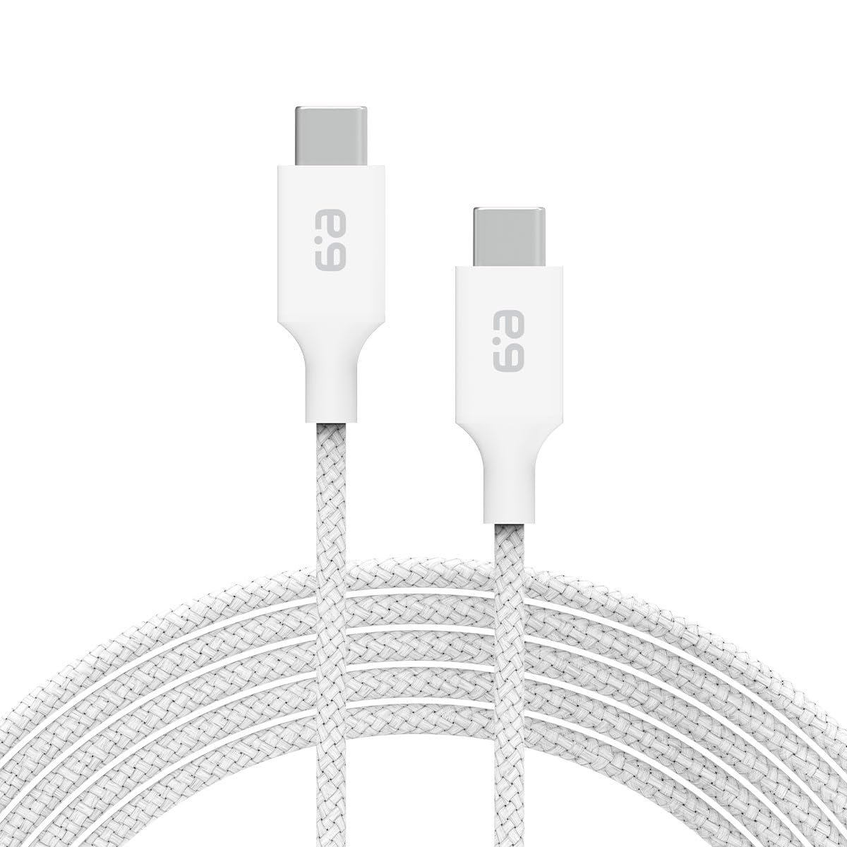 PureGear Braided USB-C to USB-C Cable (10ft) Power Delivery Charger Cord for iPhone 16,16Plus,16ProMax, 15, MacBook, iPad Pro 2020, Galaxy