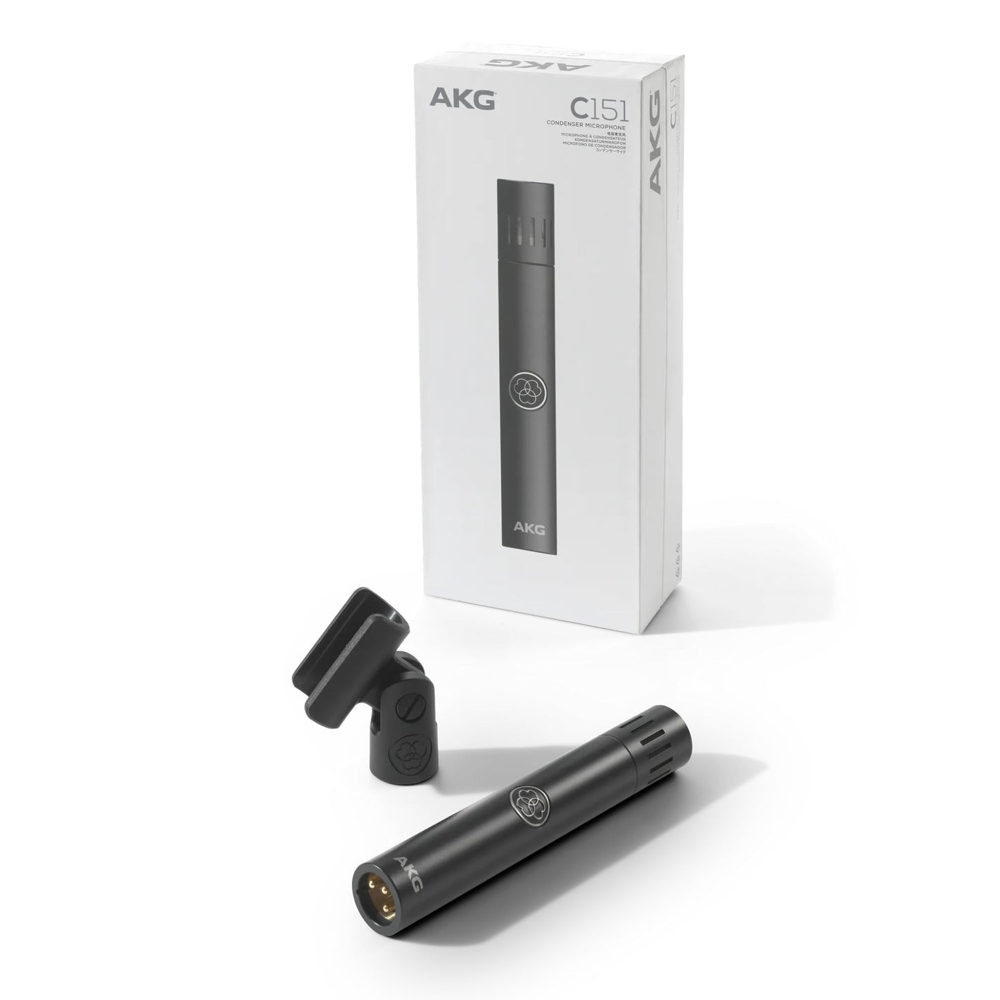 AKG Professional C151 Small Diaphragm Cardioid Condenser Microphone - XLR Studio Mic for Podcasting, Streaming, Broadcasting & Music Recording, High