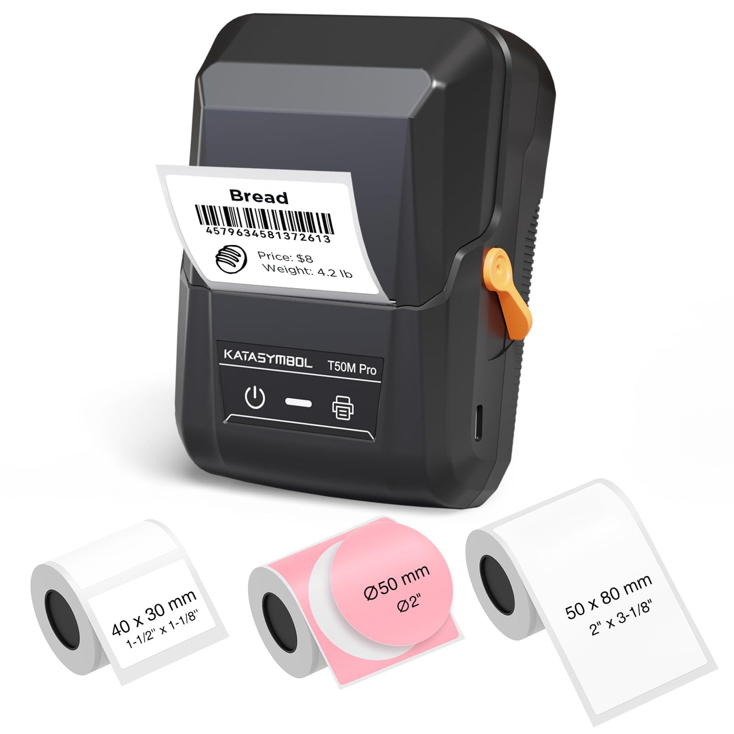 SUPVAN T50M Pro Bluetooth Label Maker Machine with 3 Tapes, Wide Waterproof Label, Versatile App with 30+ Fonts and 660+ Icons, Inkless Labeler