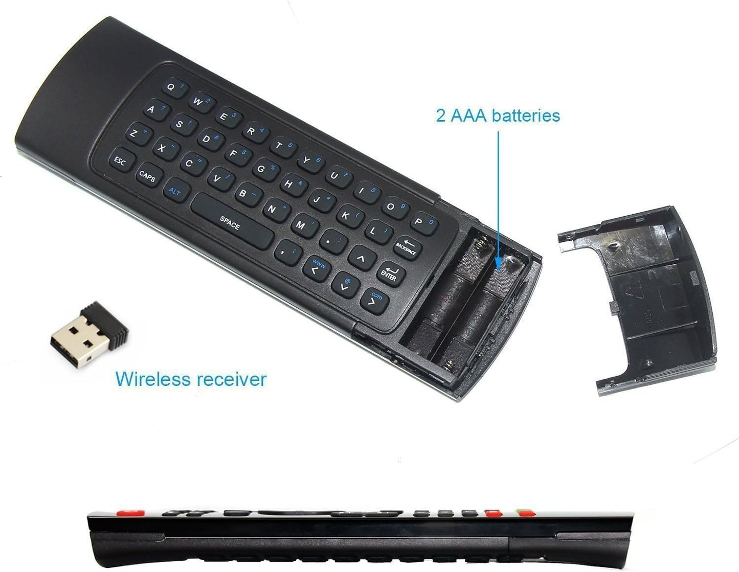 Rii MX3 Multifunction 2.4G Fly Mouse Mini Wireless Keyboard & Infrared Remote Control & 3-Gyro + 3-Gsensor for Google Android Smart TV, IPTV, HTPC