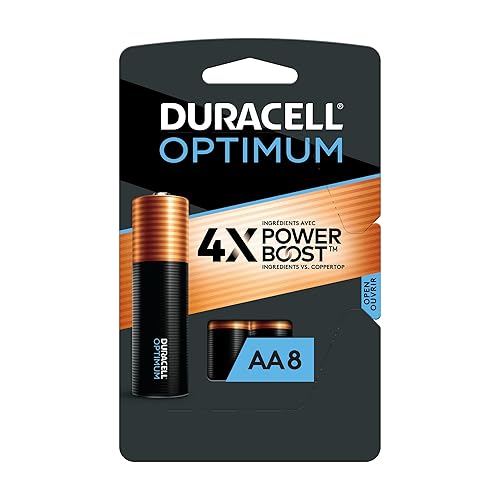 Duracell Optimum AA Batteries with Power Boost Ingredients, 8 Count Pack Double A Battery with Long-lasting Power, All-Purpose Alkaline AA Battery…