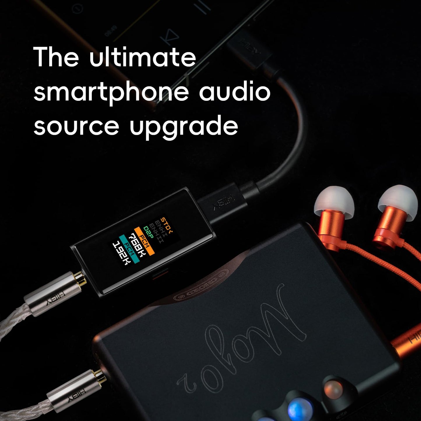 HiBy UC10 USB-C to Coaxial S/PDIF Digital Audio Converter 3 Level Digital Signal Gain Digital Signal Cleanup USB Audio Input 3.5mm Port Coaxial