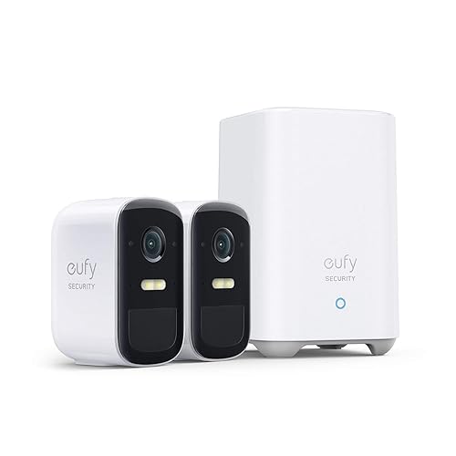 eufy security, eufyCam 2C Pro 2-Cam Kit, Wireless Home Security System with 2K Resolution, 180-Day Battery Life, HomeKit Compatibility, IP67, Night