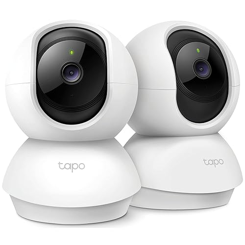 Tapo 2K Pan/Tilt Security Camera for Baby Monitor, Dog Camera w/Motion Detection, 2-Way Audio Siren, Night Vision, Cloud&SD Card Storage, Works