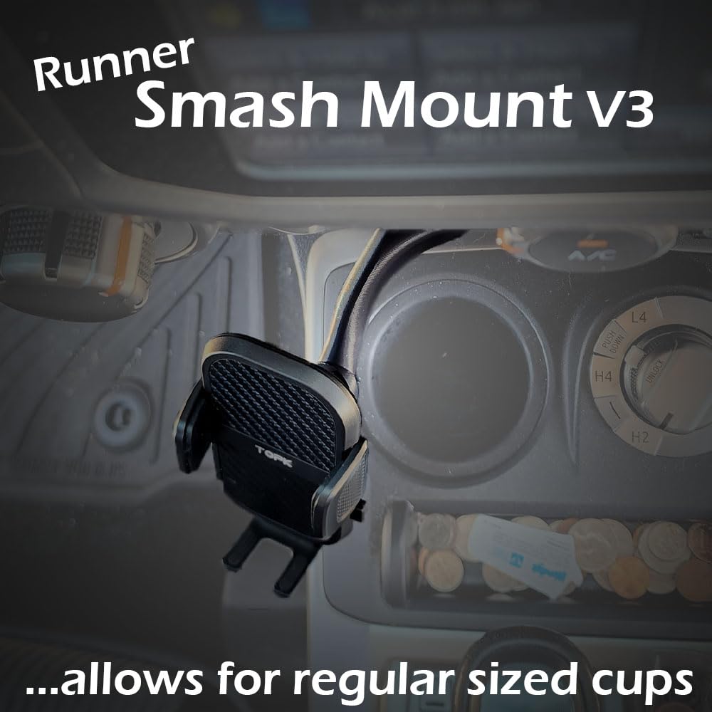 Never Inside The Original Runner Smash Mount 5th Gen 4Runner Phone Mount w/Basic Phone Holder Made in the USA