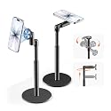 VTRUSTA 360° Rotating Magnetic Phone Stand for MagSafe, 2 in 1 Adjustable Tablet Stand & Cell Phone Stand, Aluminum Phone Holder for Desk, Compatible