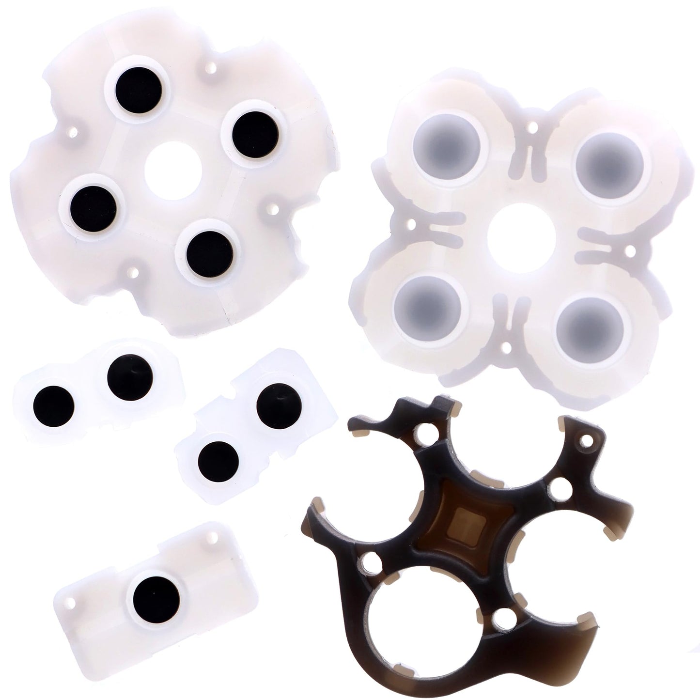 Deal4GO Conductive Rubber Pad Button Film Contacts kit Replacement for PS5 Dua1Sense Controller GEN 2 BDM-020, Grey