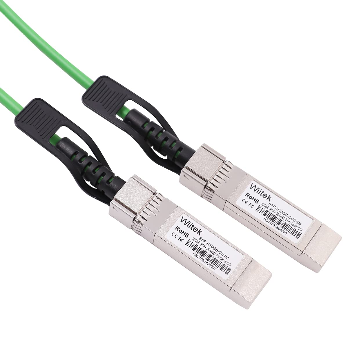 [Green Colored] 0.5m 10G SFP+ DAC Twinax Cable, 10Gbase-CU SFP+ Copper Cable, Compatible for Cisco SFP-H10GB-CU0.5M, Ubiquiti, Juniper, Mellanox