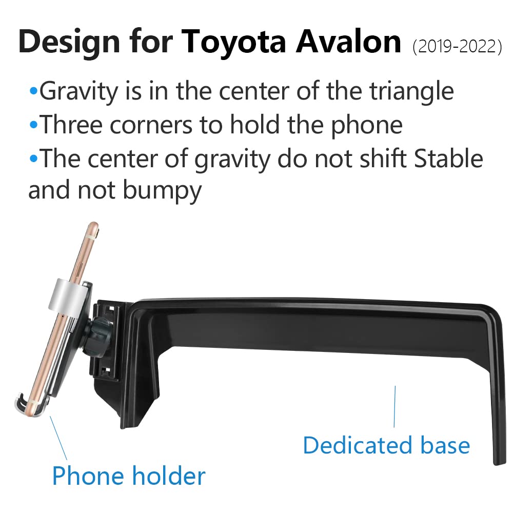LUNQIN Car Phone Holder for Toyota Avalon 2019 2020 2021 2022 and Avalon Hybrid 2019-2022 Auto Interior Accessories Best Cell Phones Mount Cellphone