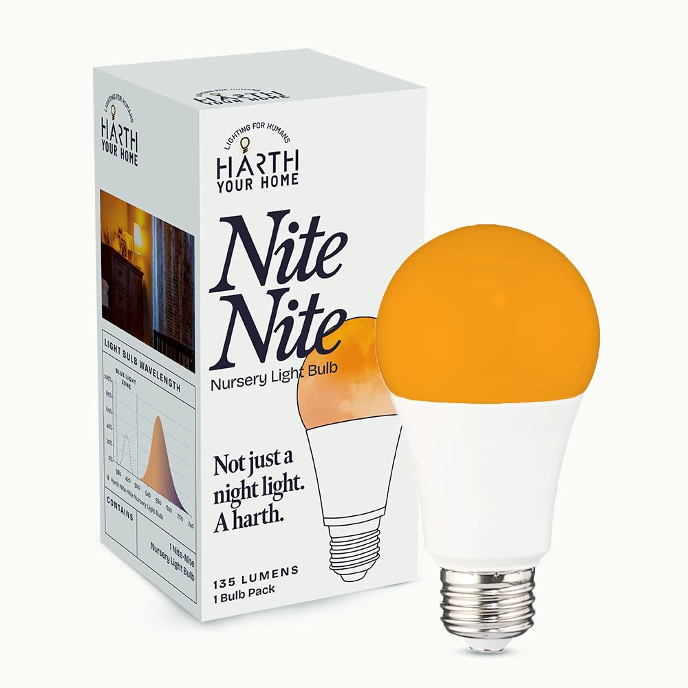 Amber Light Bulbs for Sleep I 1800K Warm Light Bulbs for Bedside Lamp I 3.5W E26 Led Bulb (60W Equiv) Orange Led Lights for Bedroom Soft Warm Lighting