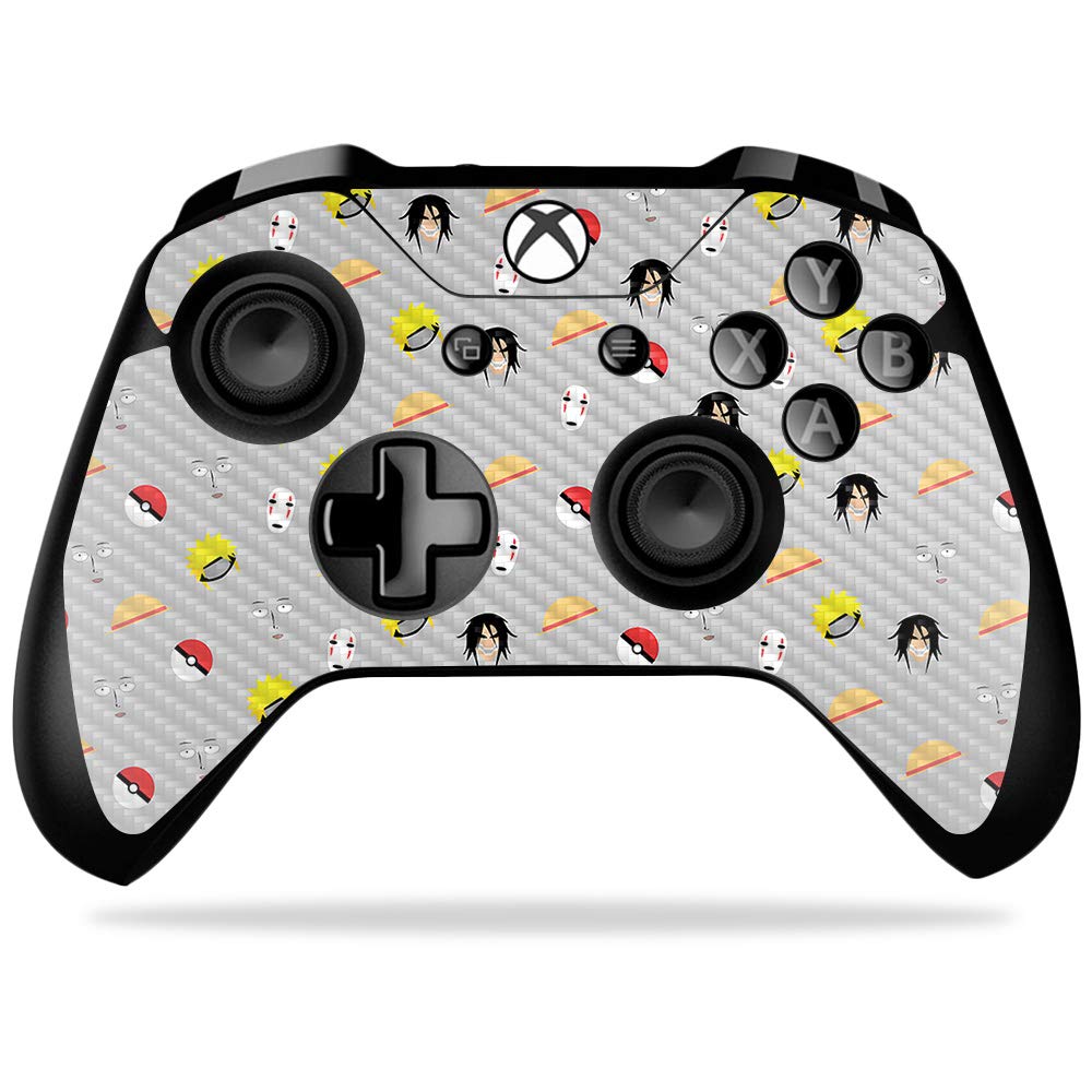 MightySkins Carbon Fiber Skin for Microsoft Xbox One X Controller - Anytime Fan | Protective, Durable Textured Carbon Fiber Finish | Easy to Apply
