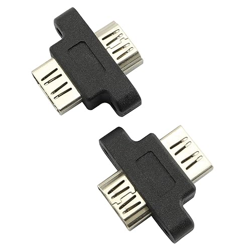 Longdex 2PCS HDMI Female to HDMI Female Screw Lock Panel Mount Extension Extender Coupler Adapter