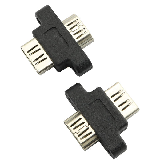 Longdex 2PCS HDMI Female to HDMI Female Screw Lock Panel Mount Extension Extender Coupler Adapter