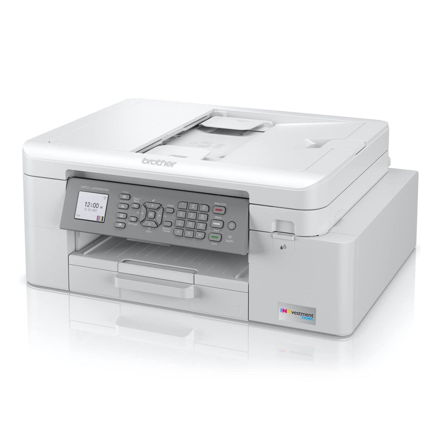 Brother MFC-J4335DW INKvestment Tank Wireless All-in-One Color Inkjet Printer, Up to 1-Year of Ink in-Box, Duplex Printing, Mobile and Cloud Print