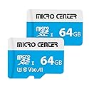 Micro Center 64GB microSDXC Card 2 Pack, Nintendo-Switch Compatible Micro SD Card, UHS-I C10 U3 V30 4K UHD Video A1 R/W Speed up to 95/30 MB/s Flash