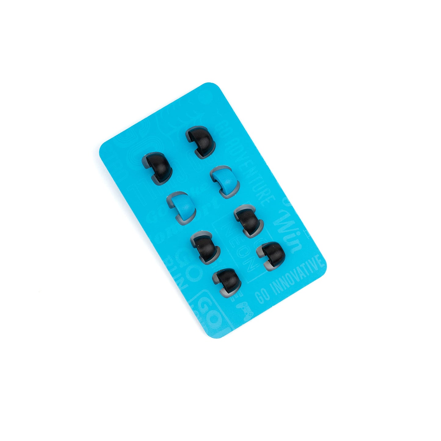 JLab Cloud Foam Earbud Tips, Universal fit, Memory Foam, Moisture Wicking, Black/Blue, 4 Pairs