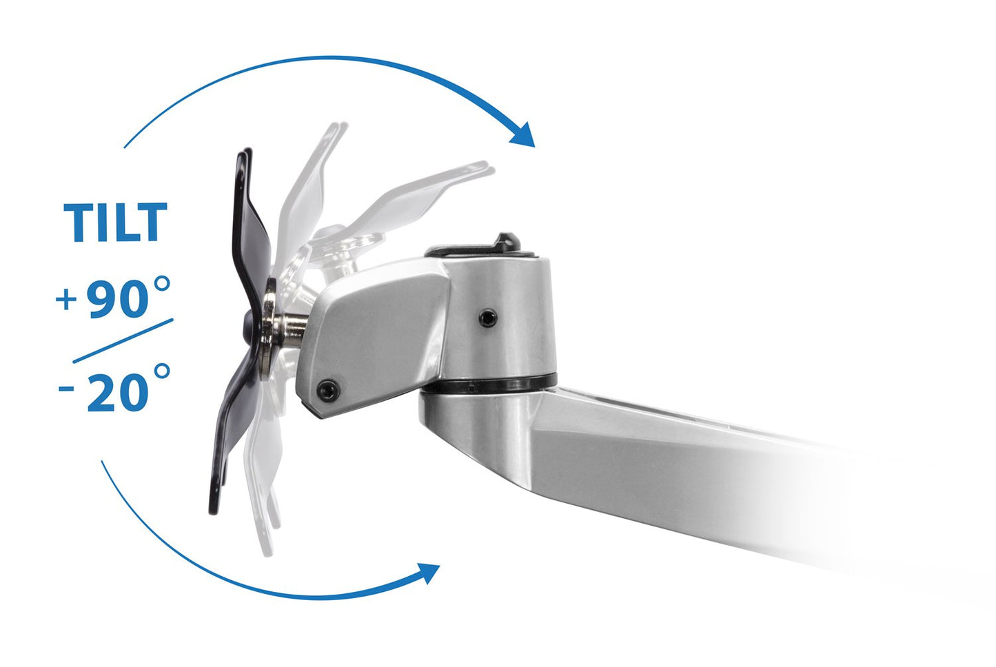 Mount-It! Dual Monitor Desk Mount with Full Motion Swivel Arms | Premium Aluminum Material with Modular Quick Connect Function (MI-43116)