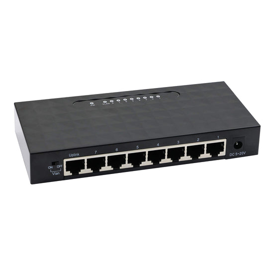 8 Port Gigabit Switch?Unmanaged 10/100/1000Mbps Network Hub Ethernet Splitter,Plug and Play,Quiet Fanless,for Office and Home Entertainment.