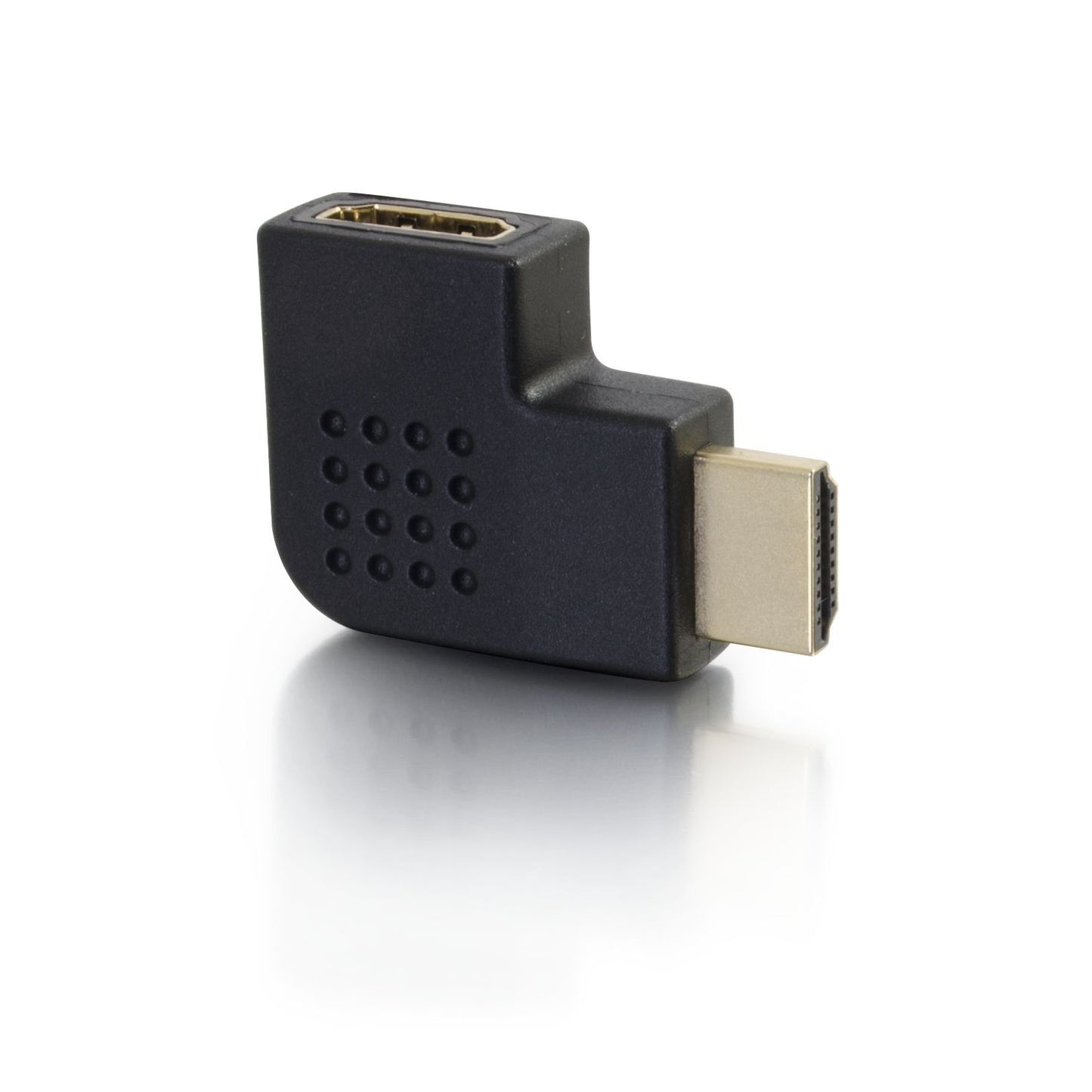 C2G HDMI Adapter, HDMI Right Angle Adapter, Fits in Tight Spaces, for Wall Mounted TVs, 90 Degrees, Cables to Go 43291