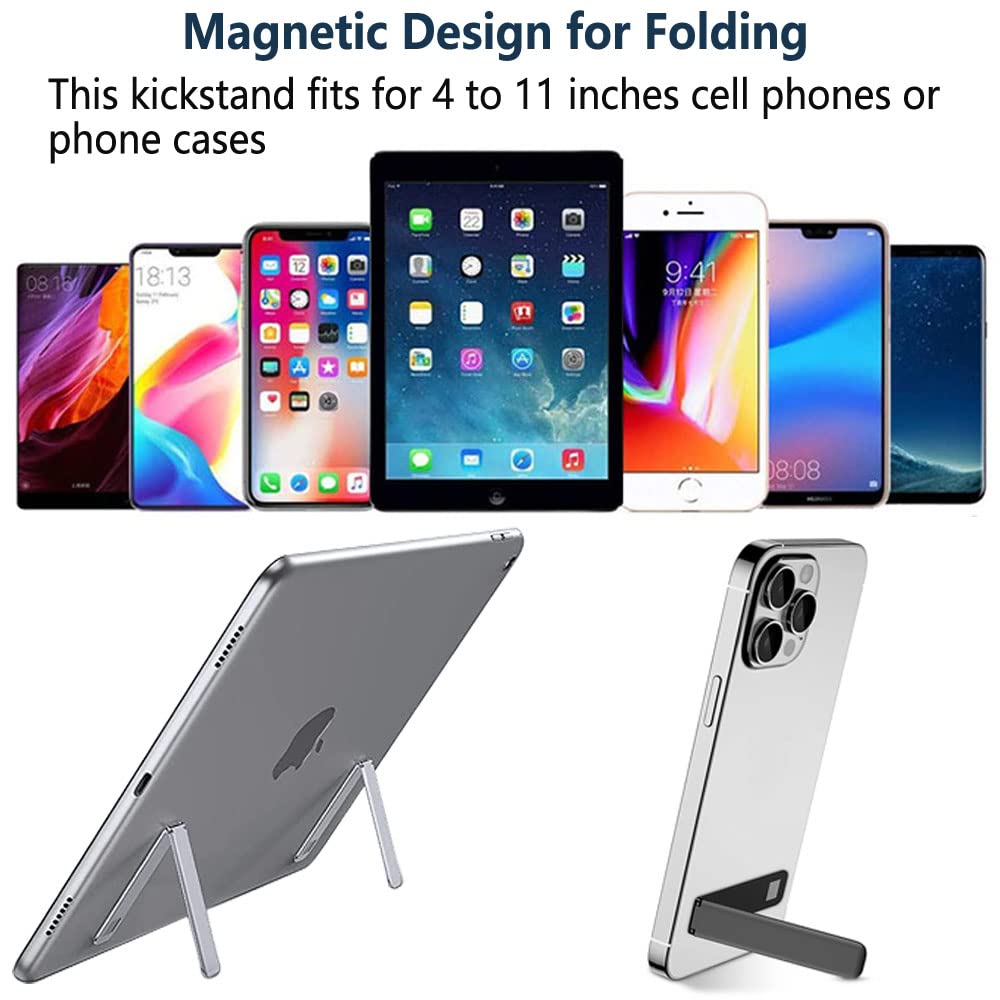 Kinizuxi Cell Phone Kickstand 2Packs, Vertical and Horizontal Aluminum Phone Stand for Desk,Adjustable Phone Holder Stand for Desk Compatible