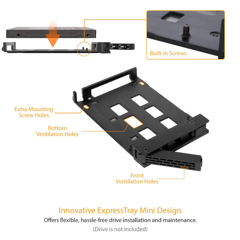 ICY DOCK 2 Bay 2.5 SAS/SATA HDD/SSD Mobile Rack + 3.5" Slot for External 5.25" Bay | ExpressCage MB322SP-B