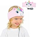 CozyPhones Over The Ear Headband Headphones - Kids Headphones Volume Limited with Thin Speakers & Super Soft Stretchy Headband - Pink Unicorn